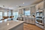 Kitchen Equipped with Stainless Steel Appliances
